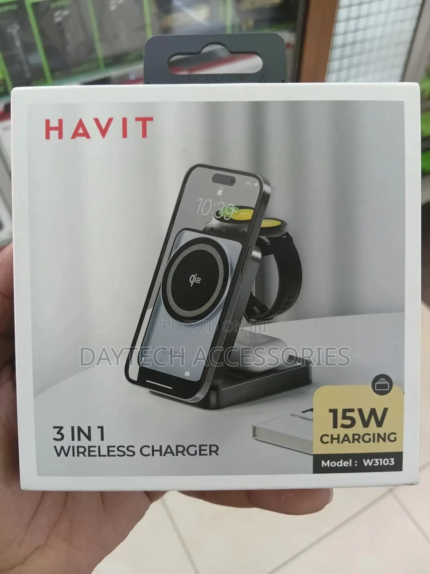 Havit W3103 3-in-1 Wireless Charger Station.