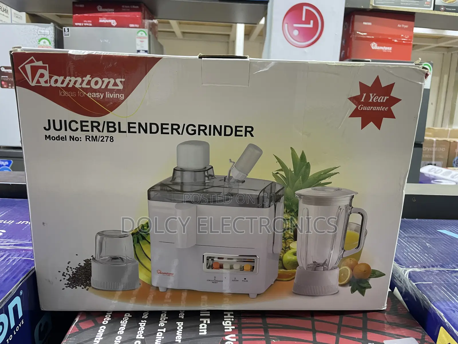 Ramtons 3-in-1 Juicer White- Rm/278
