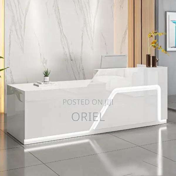 Reception Desks; Custom 180cm Led Office Lobby Reception Counter