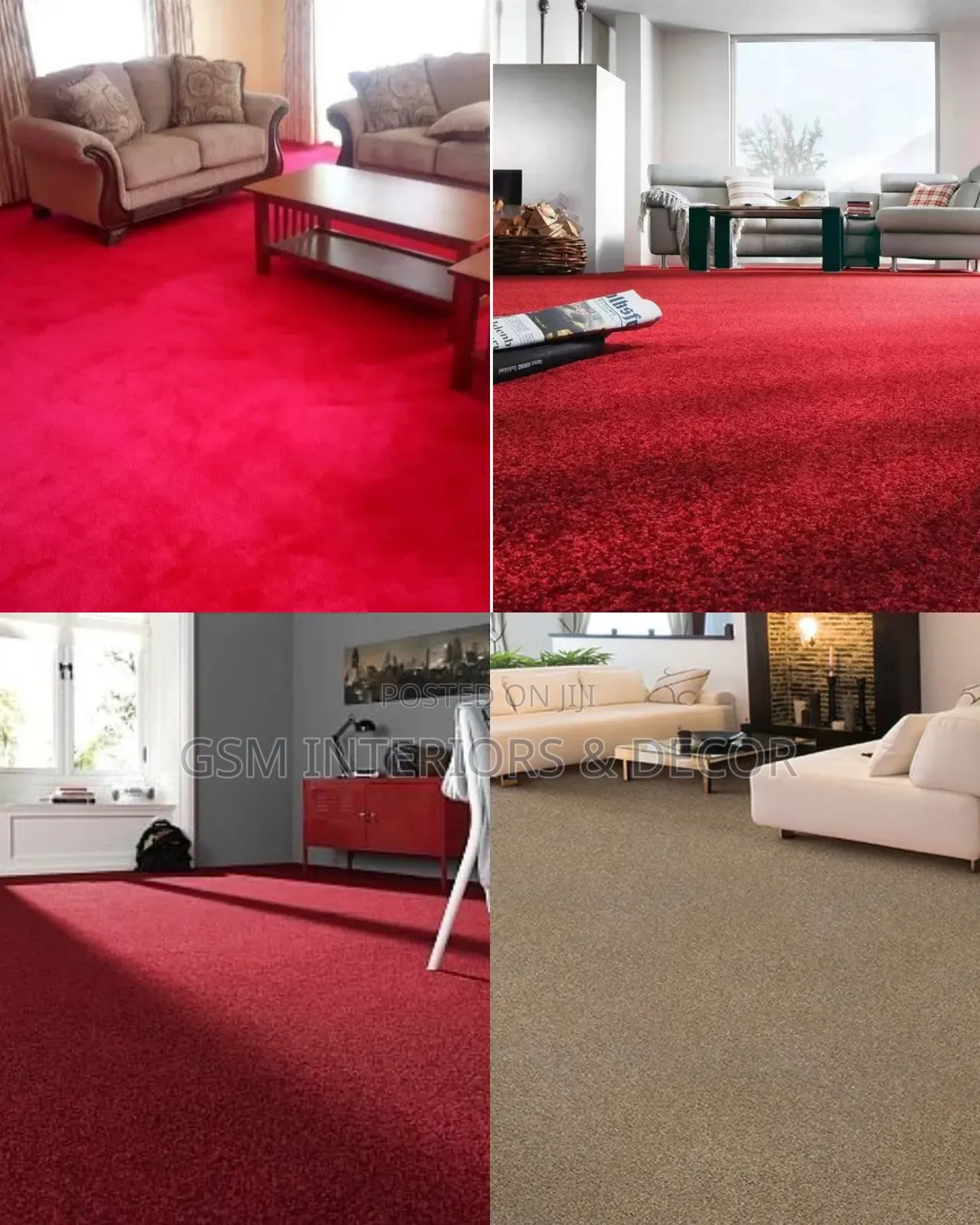 Red Carpets for Office Floors in Living Areas
