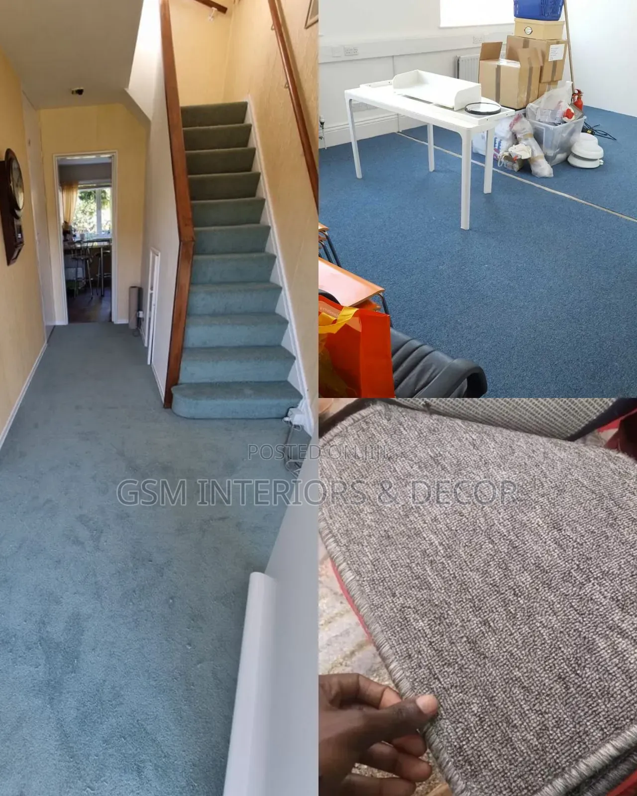 Wall to Wall Carpets in Crimy Grey Plain