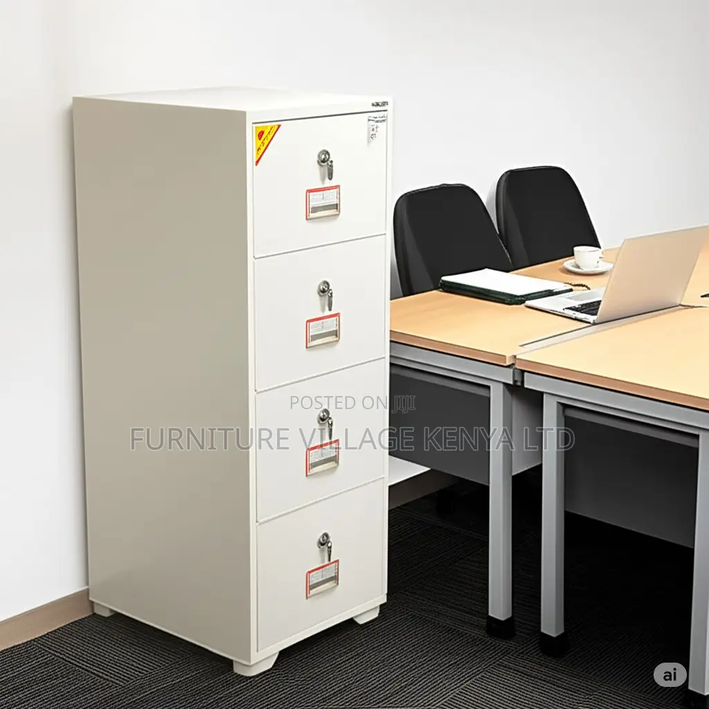 Office Cabinet; 4 Drawer Fireproof Safe Storage Cabinet