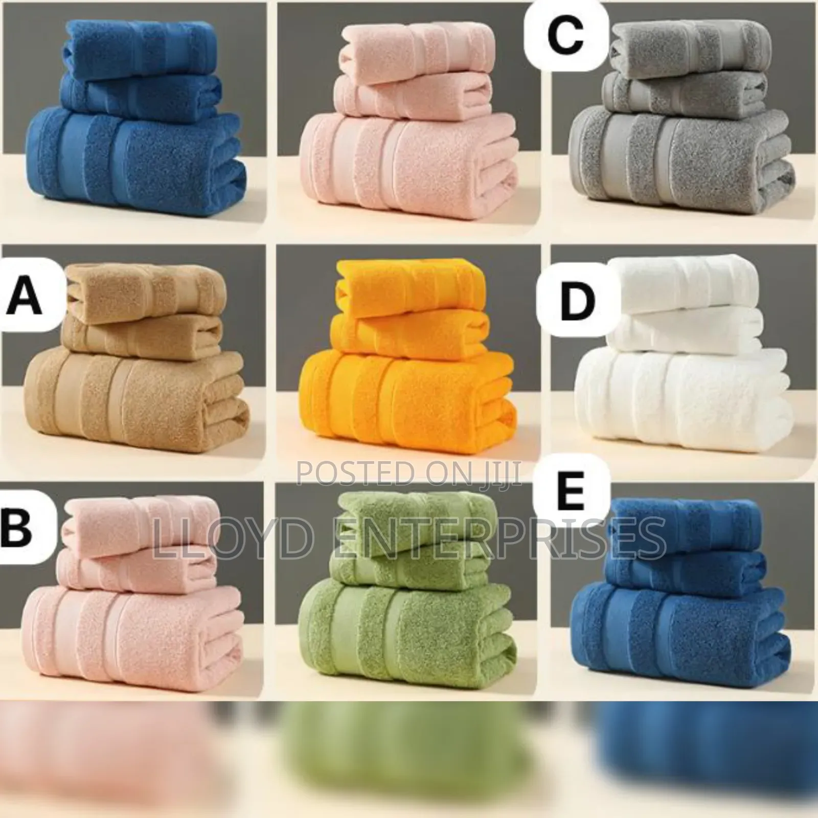 Set of 3pcs Cotton Bathing Towel
