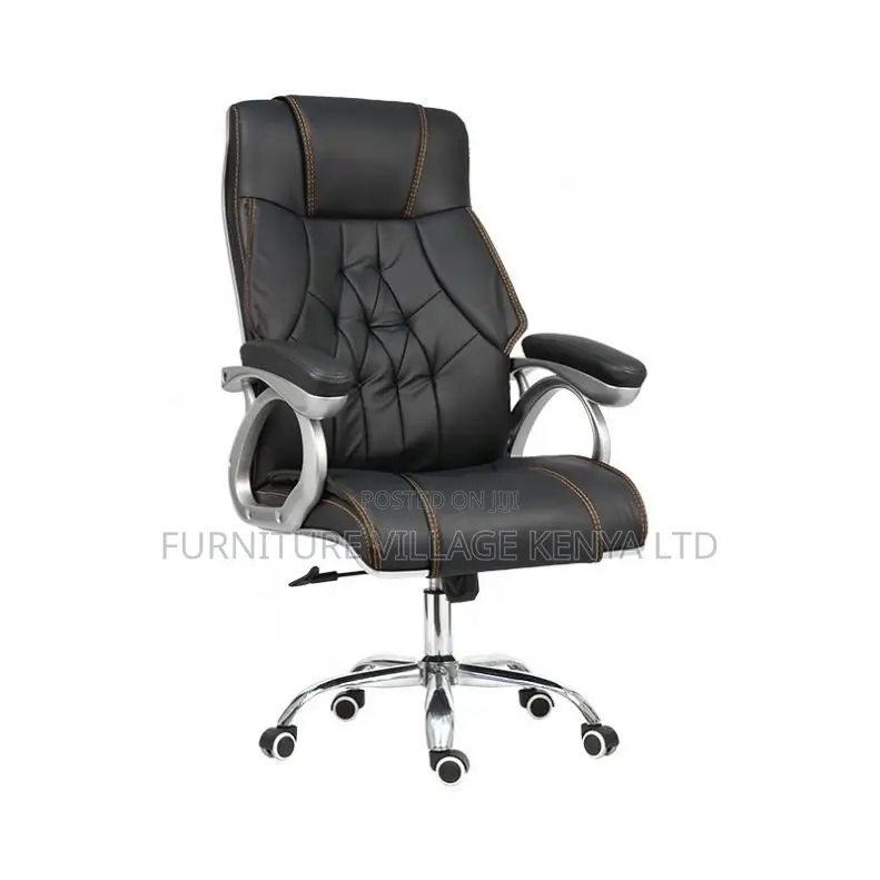 Office Chair; Ergonomic Executive Leather Office Seat