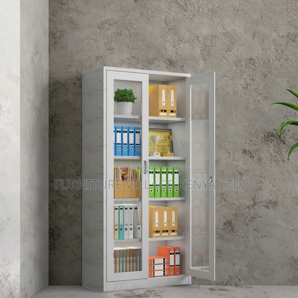 Office Cabinet; 2 Door Transparent Office Filling Cabinet