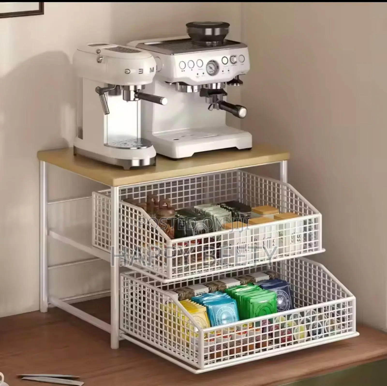1 Space Saving Kitchen Countertop Storage Rack With Draw