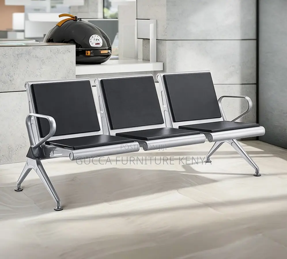 3-seater Padded Reception Waiting Guest Bench