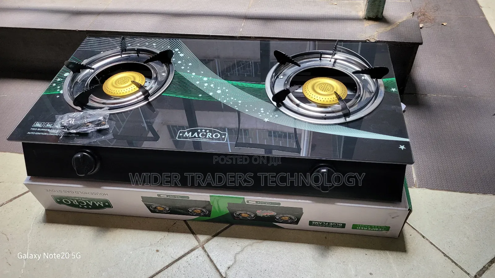 Macro 2 Burner Table Top Gas Stove With a Tempered Glass Top