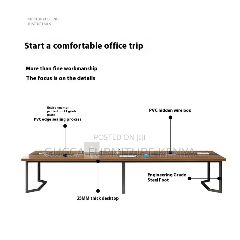 2.4 Meters Office Boardroom Table (10-seater)