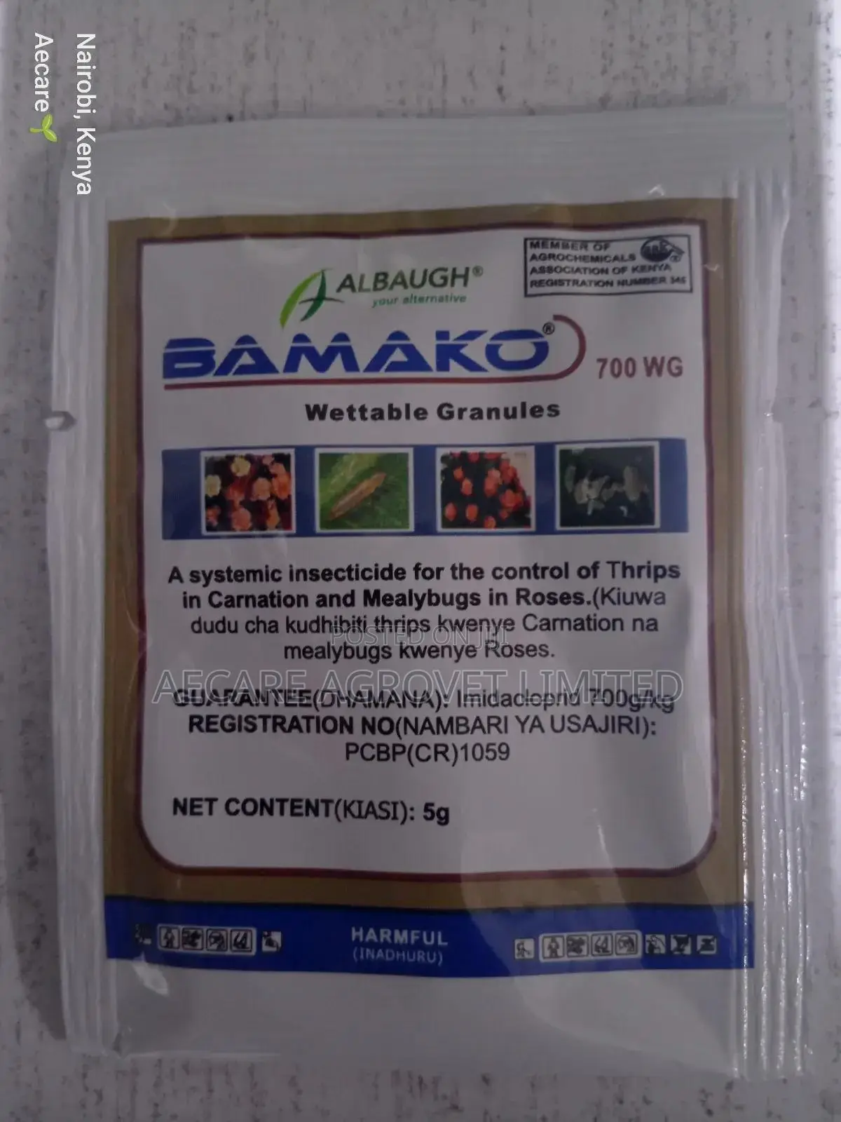 Bamako Insecticide 700wg 5 Gram (Bedbugs, Cockroaches )