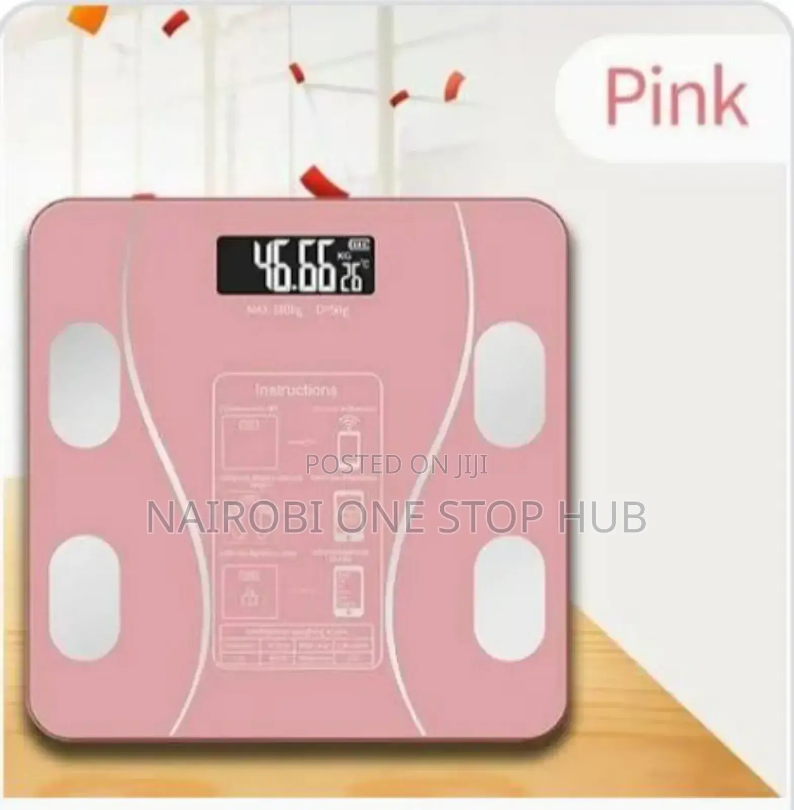 Pink Bmi Weighing Scale