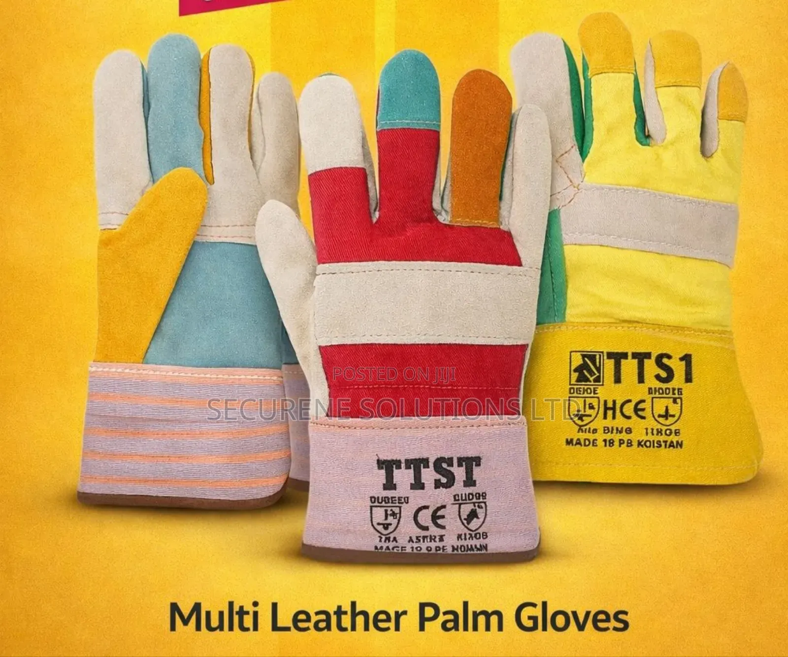 Heavy-duty Construction Rigger Leather Work Gloves