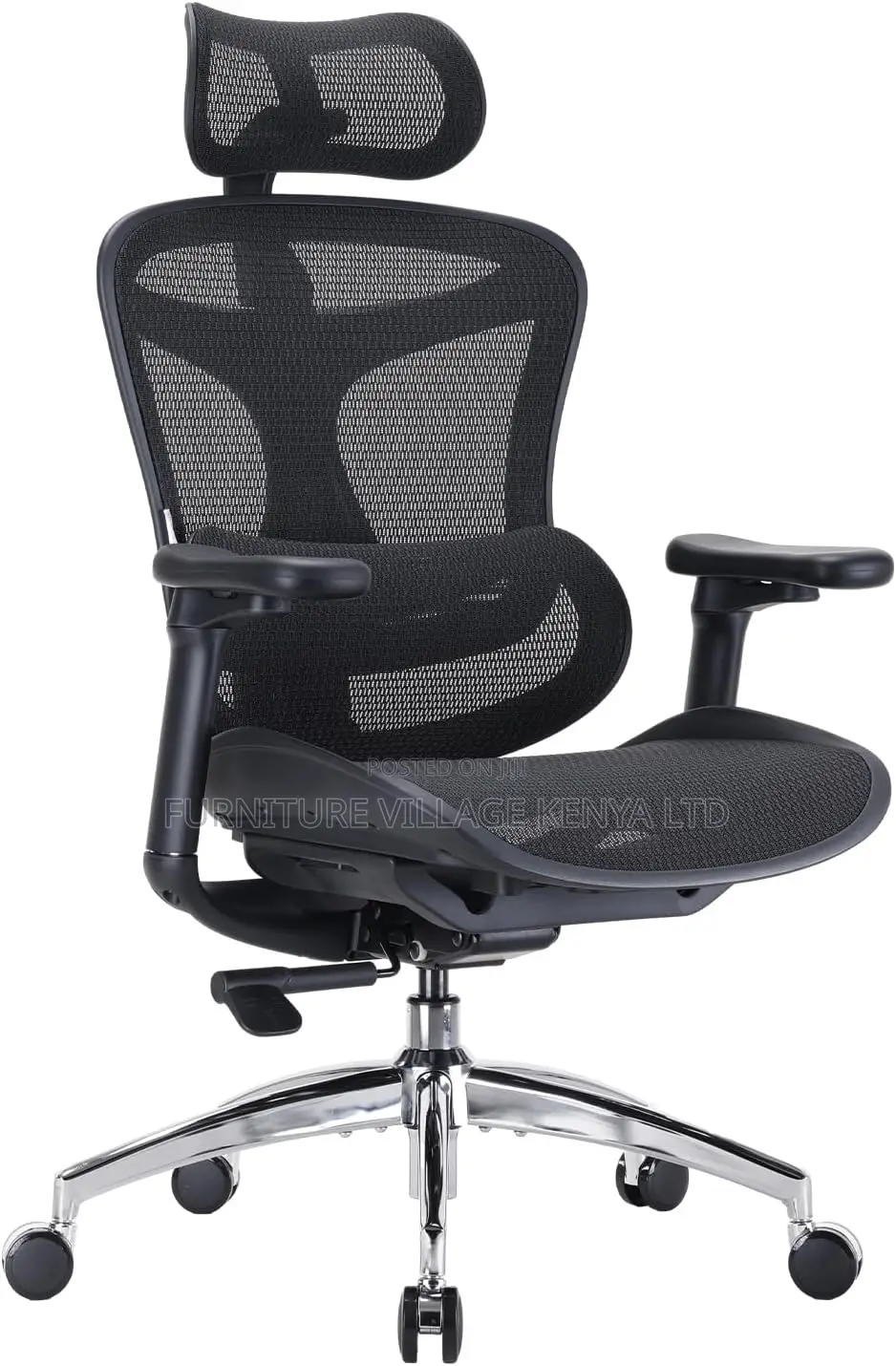 Ergonomic Office Chair With Soft 6d Armrests| Dynamic Lumbar Support