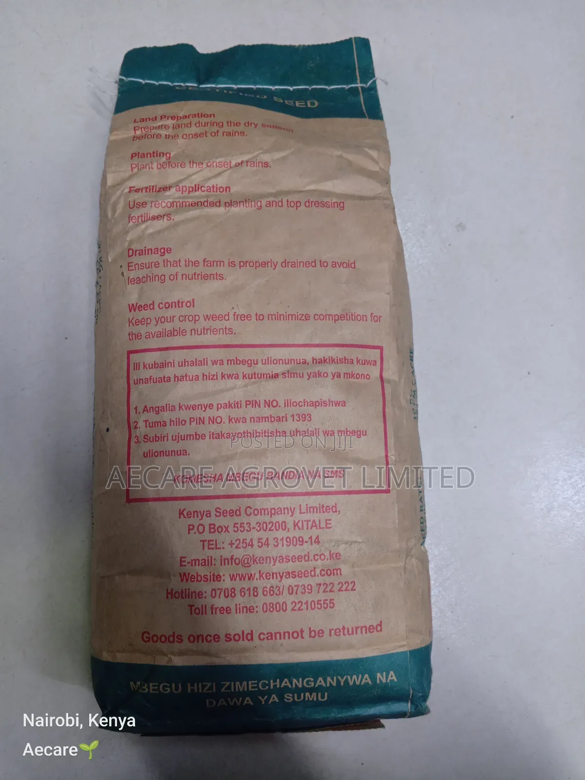 Dh02 Hybrid Maize Seeds 2kgs