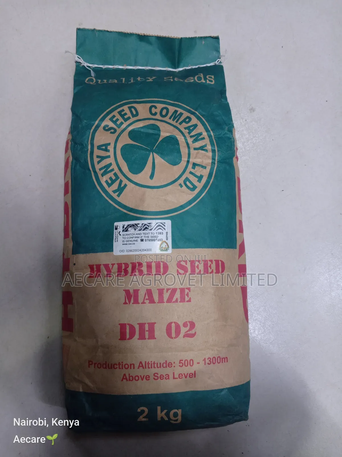 Dh02 Hybrid Maize Seeds 2kgs