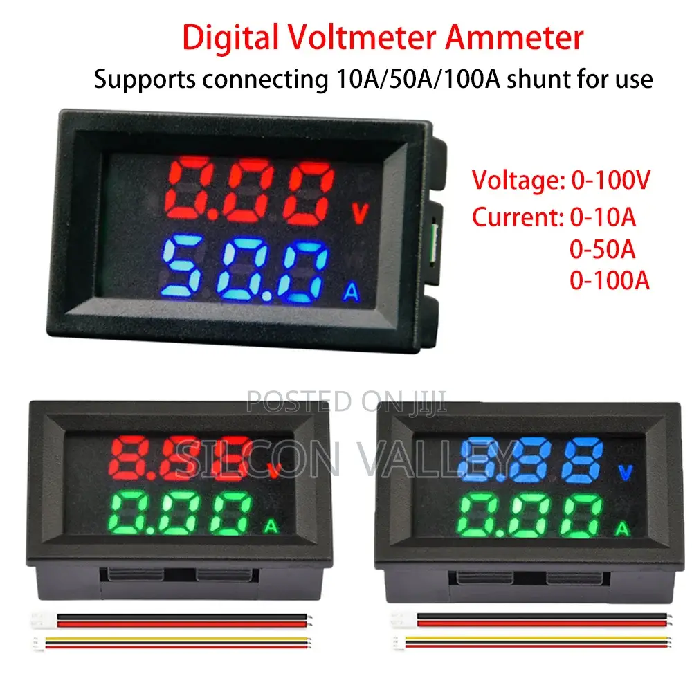 Digital Voltmeter Ammeter 0-100v 0-10a Current Meter Voltage Tester