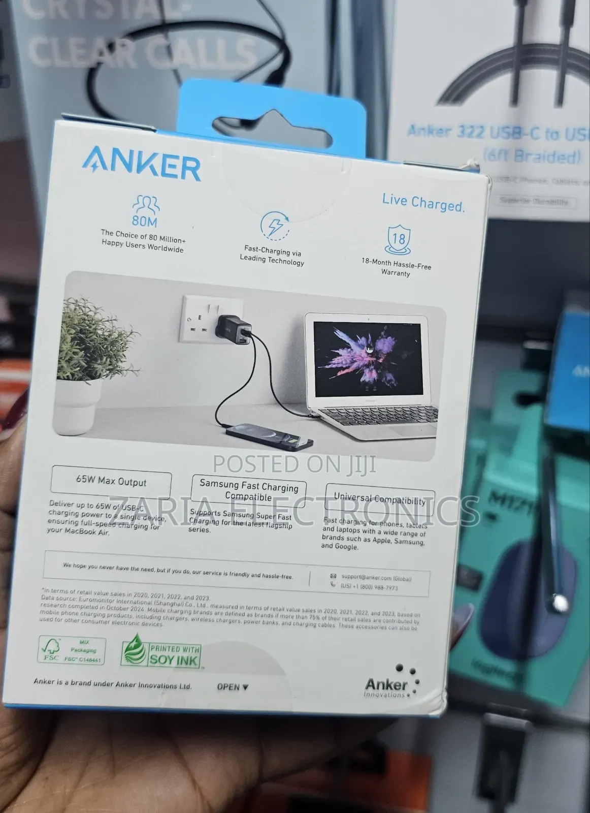 Anker Power Gan Charger 3in1 With 65watts