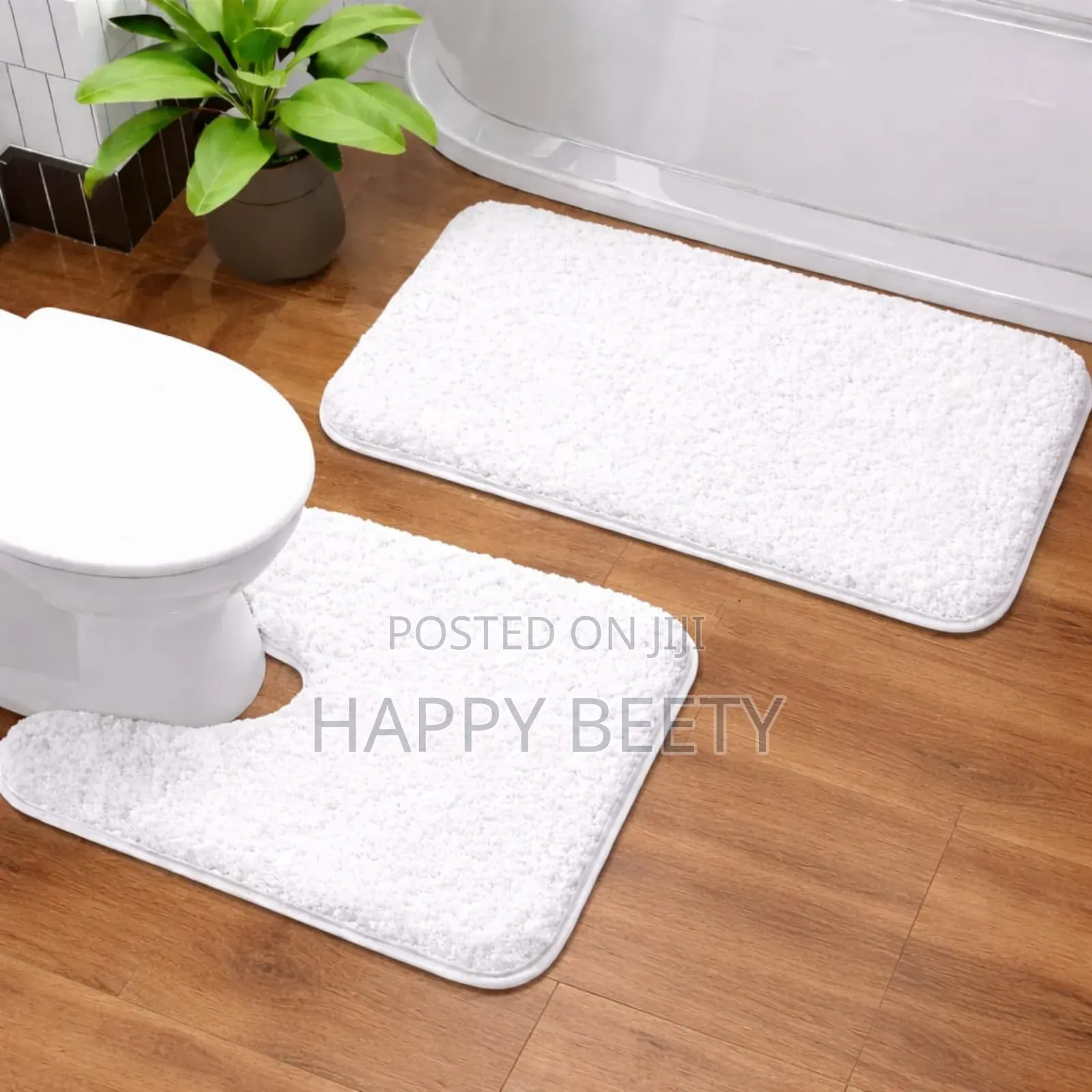 2 PCS Ultra - Soft Plush Bath Mat Set