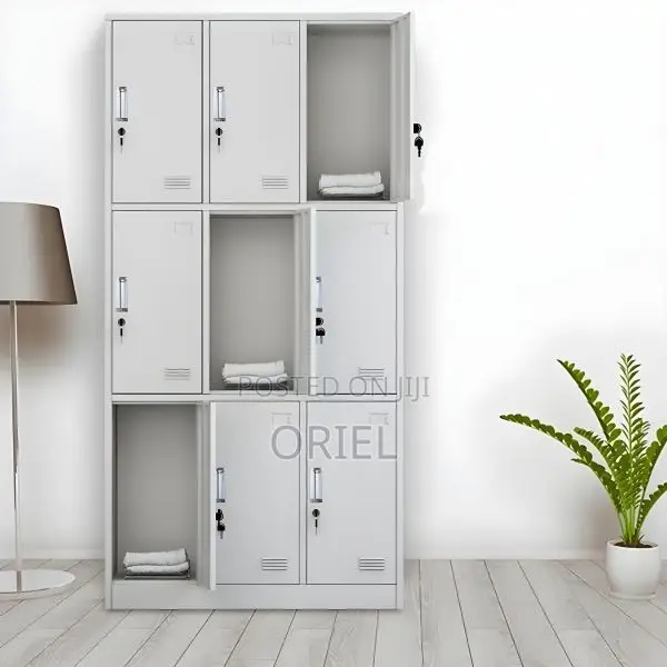Office Cabinets; Corporate 9-Door Metal Document Storage Cabinet