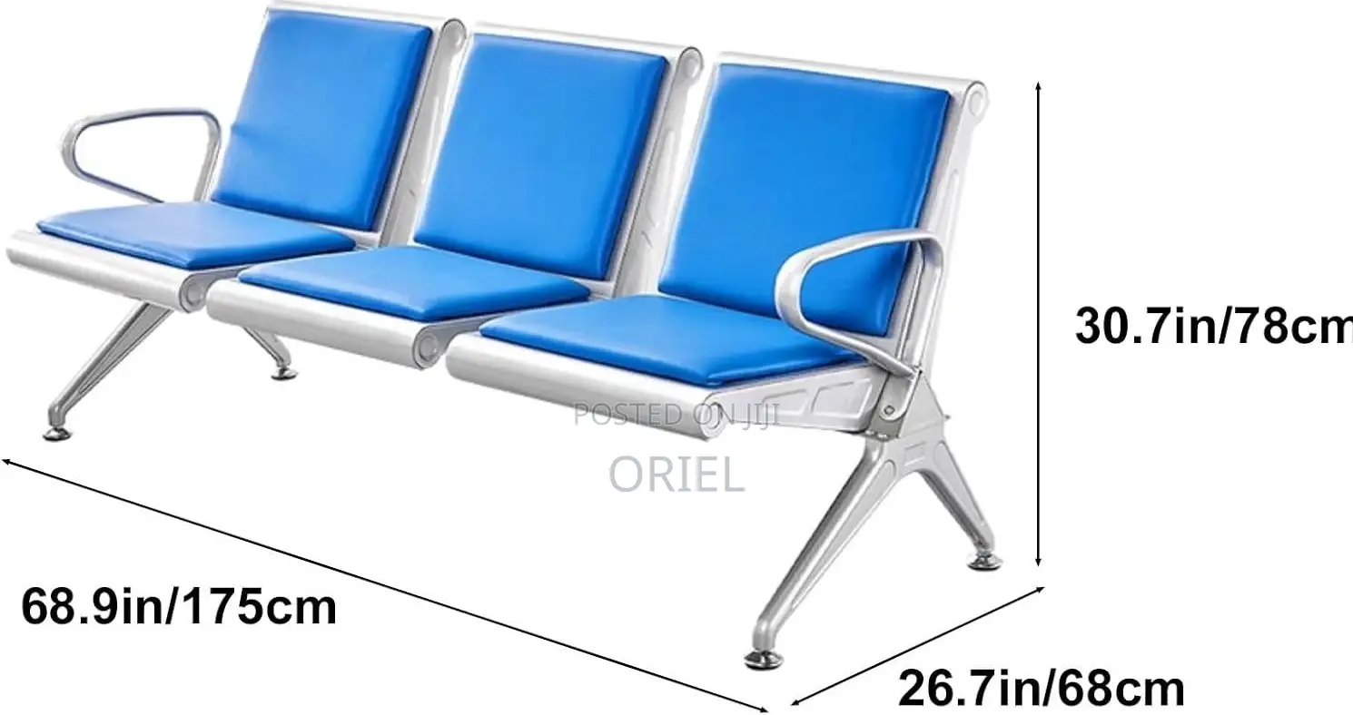 Office Benches; Professional 3-Seat Waiting Room Bench