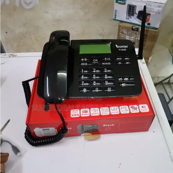 Rechargeable Bontel T1000 Dual Sim GSM Fixed Landline Desktop Phone