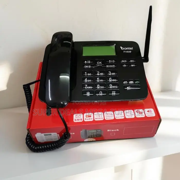 All Network Bontel T1000 Dual Sim GSM Fixed Landline Desktop Phone