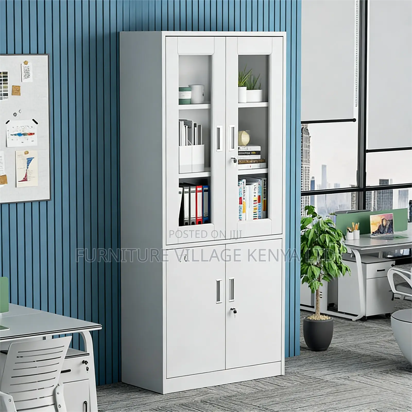 Office Cabinet; 2-door Lockable Filing Office Cabinet
