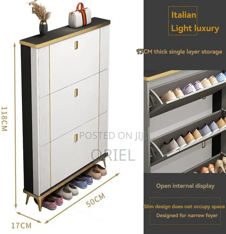 Shoes Cabinet; Tall Vertical Shoe Organizer Cabinet