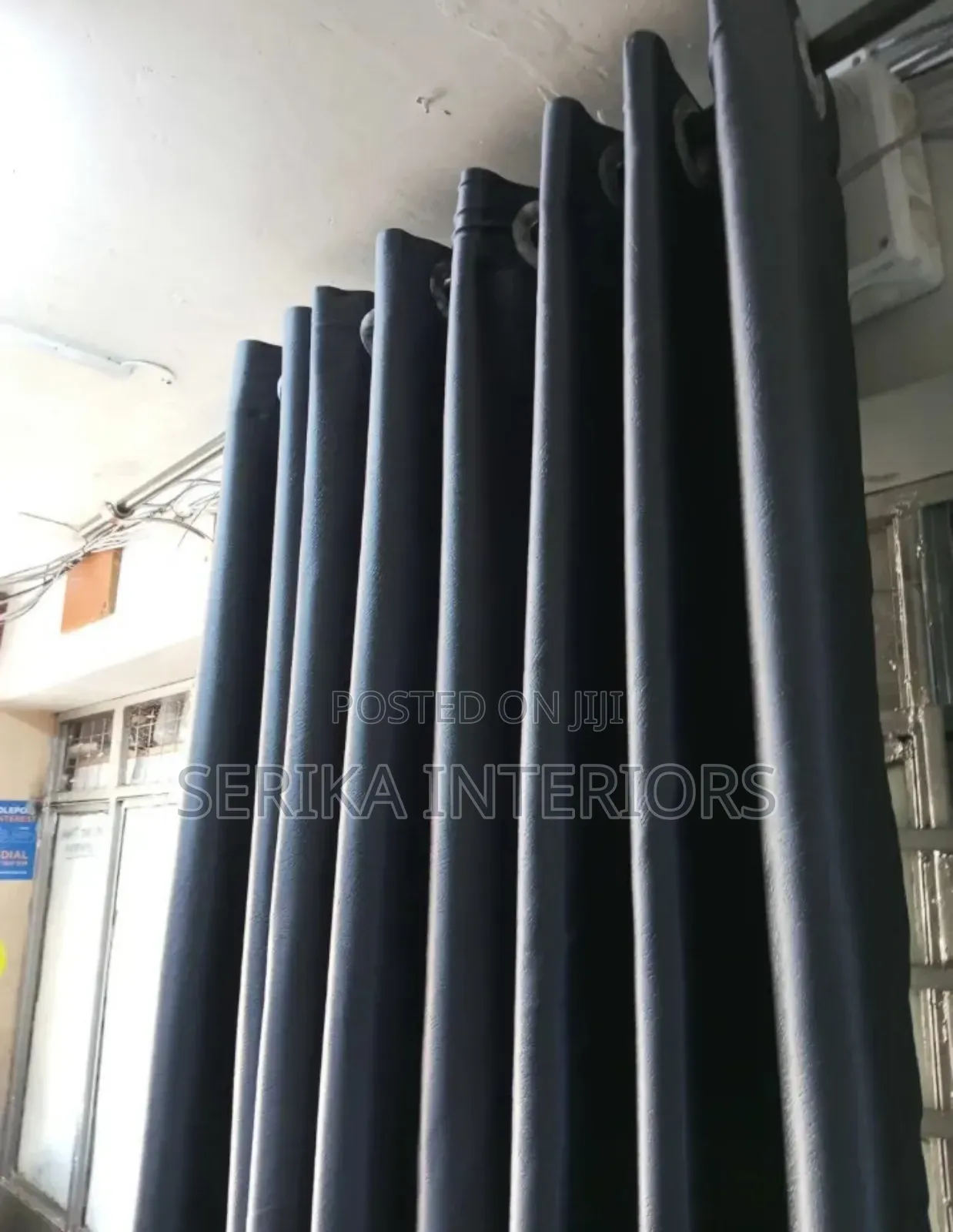 Dark Grey Block Out Curtains Curtains Environmental Friendly Justice