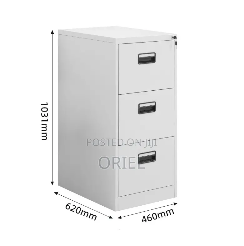 Cabinets; Secure 3-Drawer Steel Document Cabinet