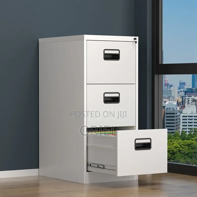 Cabinets; Secure 3-Drawer Steel Document Cabinet