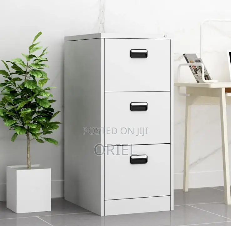 Cabinets; Secure 3-Drawer Steel Document Cabinet