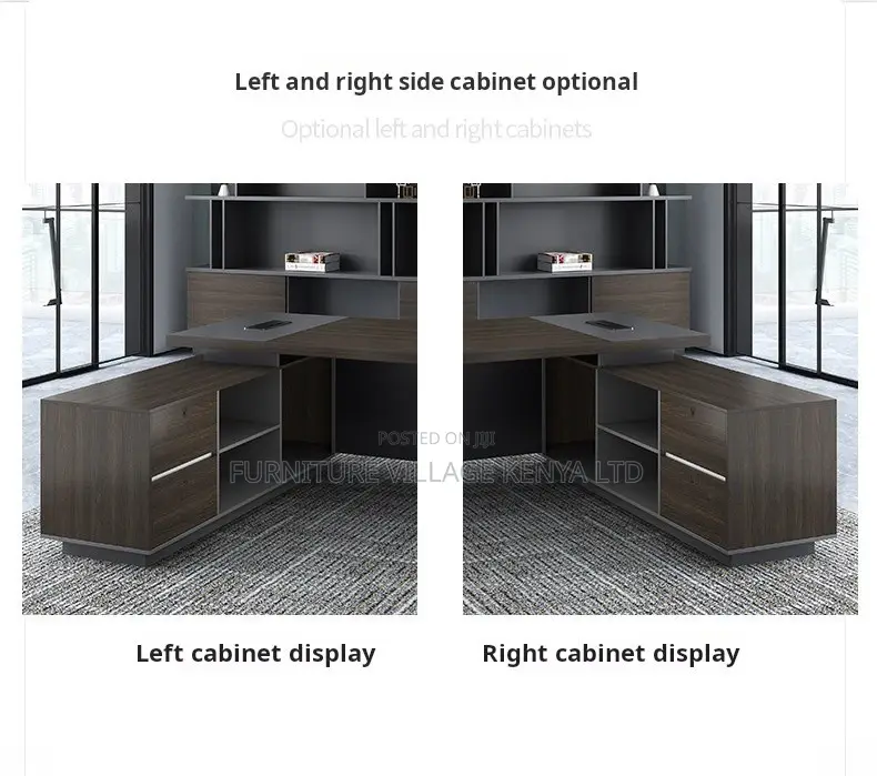 Office Desk; Modern L Shaped Executive Office Desk