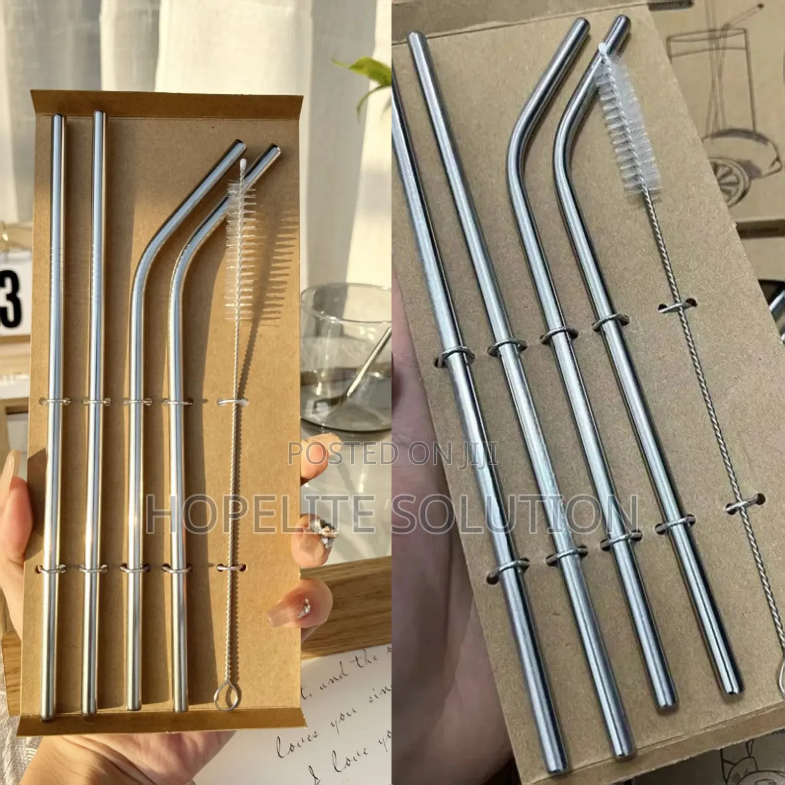 Reusable Stainless Steel Straw Set