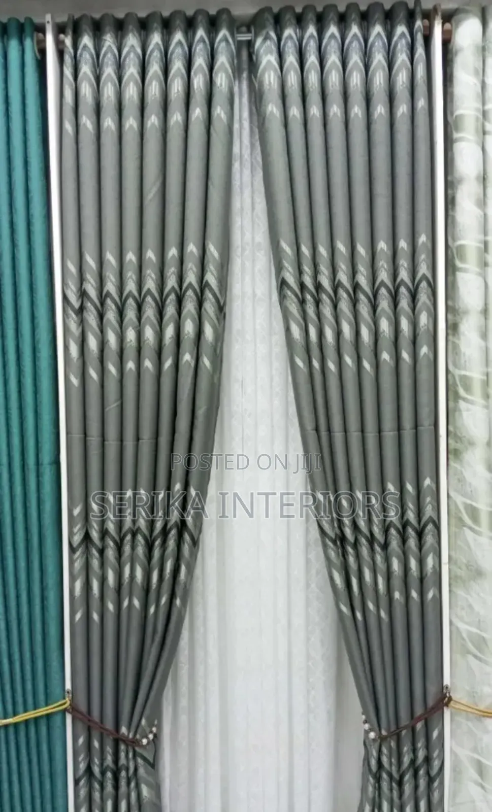 Grey Window Curtains Window Curtains Environmental Friendly Justice