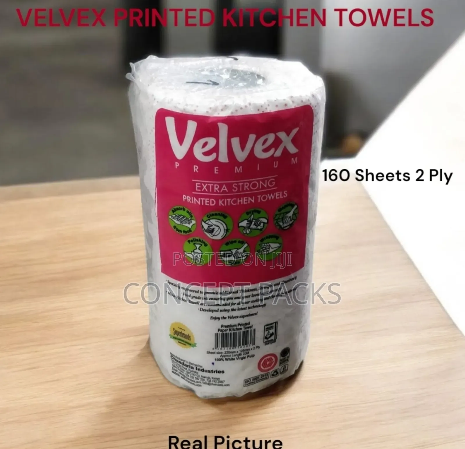 10pcs Velvex Premium Printed Kitchen Paper Towels