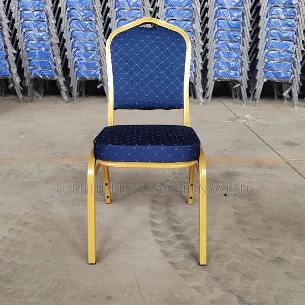 Stackable Banquet Hall Chair| Blue, Red & Black Colors
