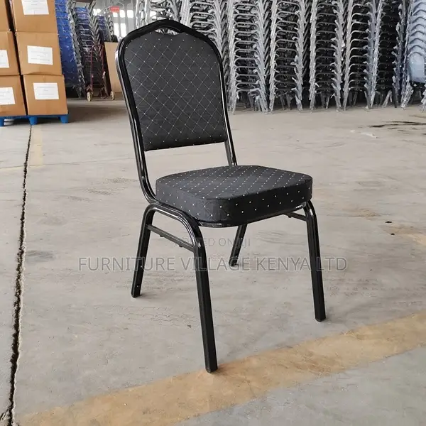 Luxury Modern Stackable Steel Round Back Dining Banquet Chair
