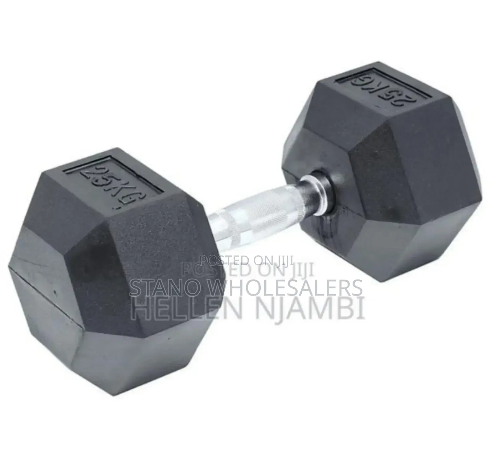 Single Hand 25kgs Hexagonal Dumbells
