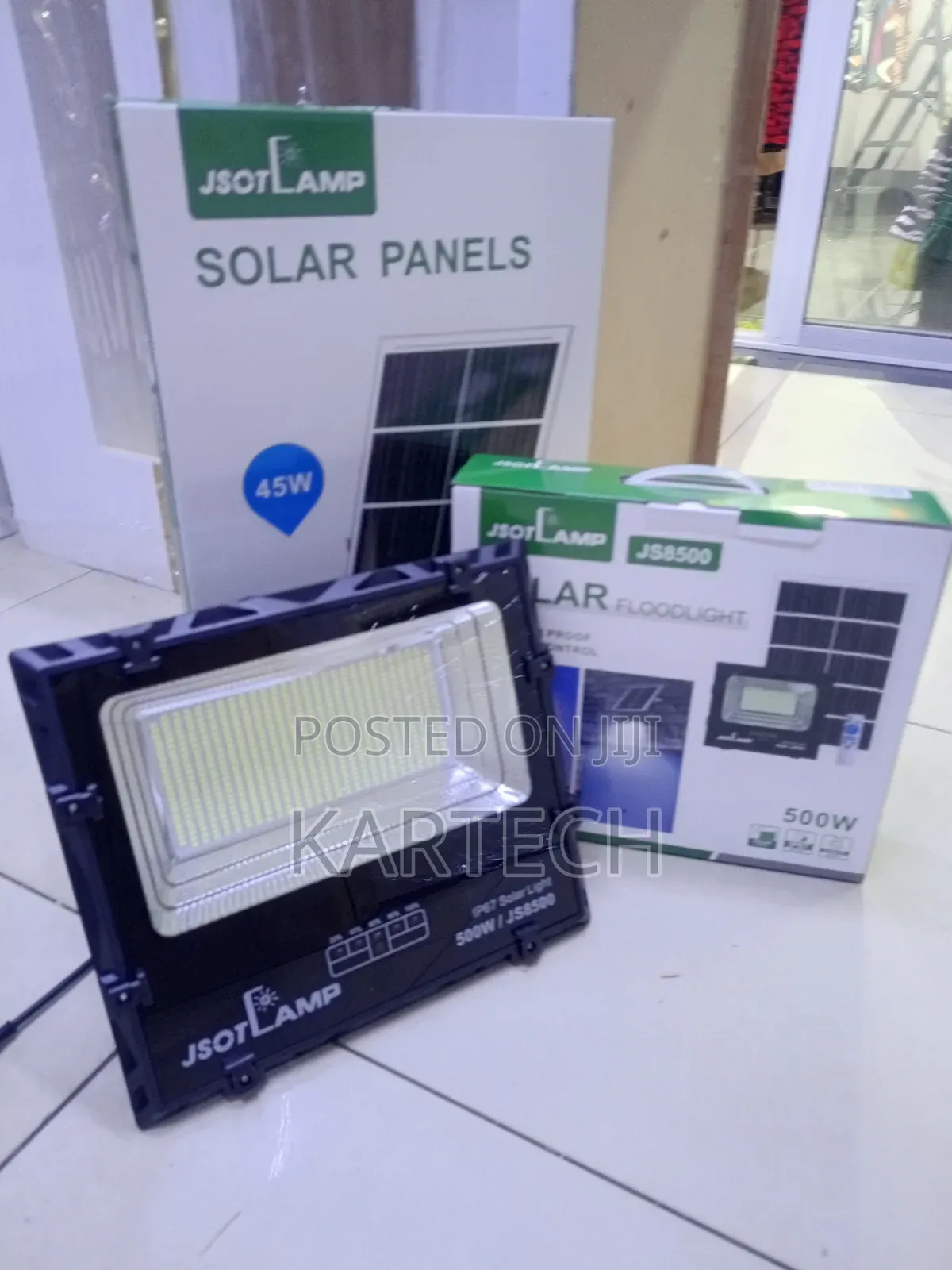 Jsot Lamp Outdoor Solar Floodlight 500w With Separate 45w Solar Panel