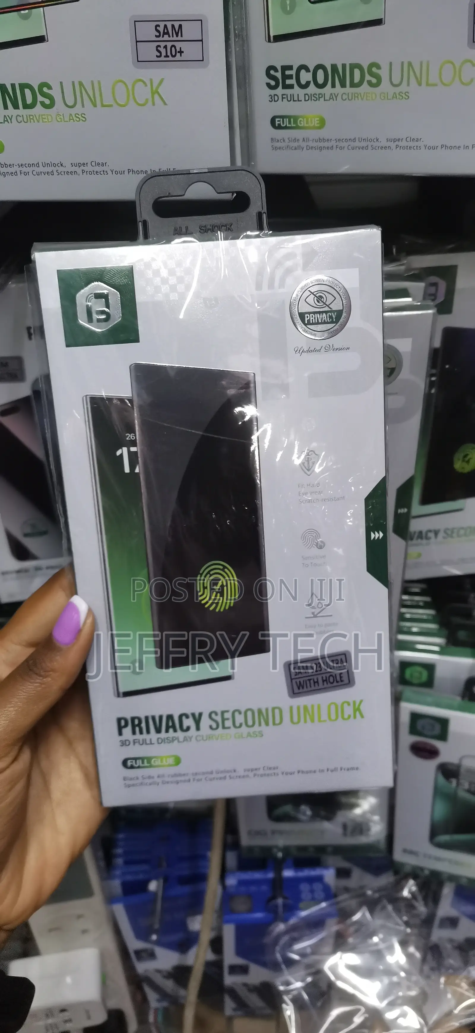 Nemeex Samsung S23 Ultra Privacy Glass Screen Protector With Hole