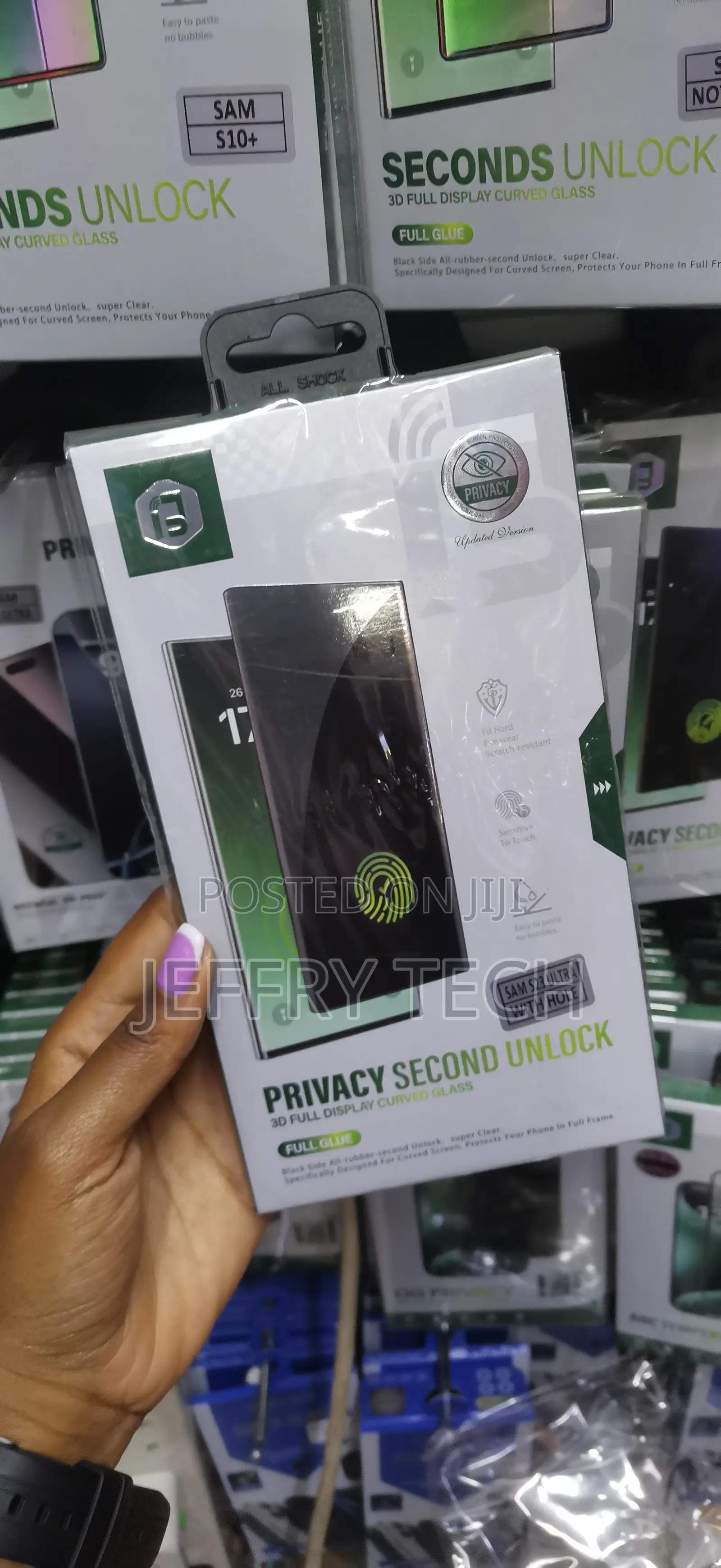 Nemeex Samsung S23 Ultra Privacy Glass Screen Protector With Hole