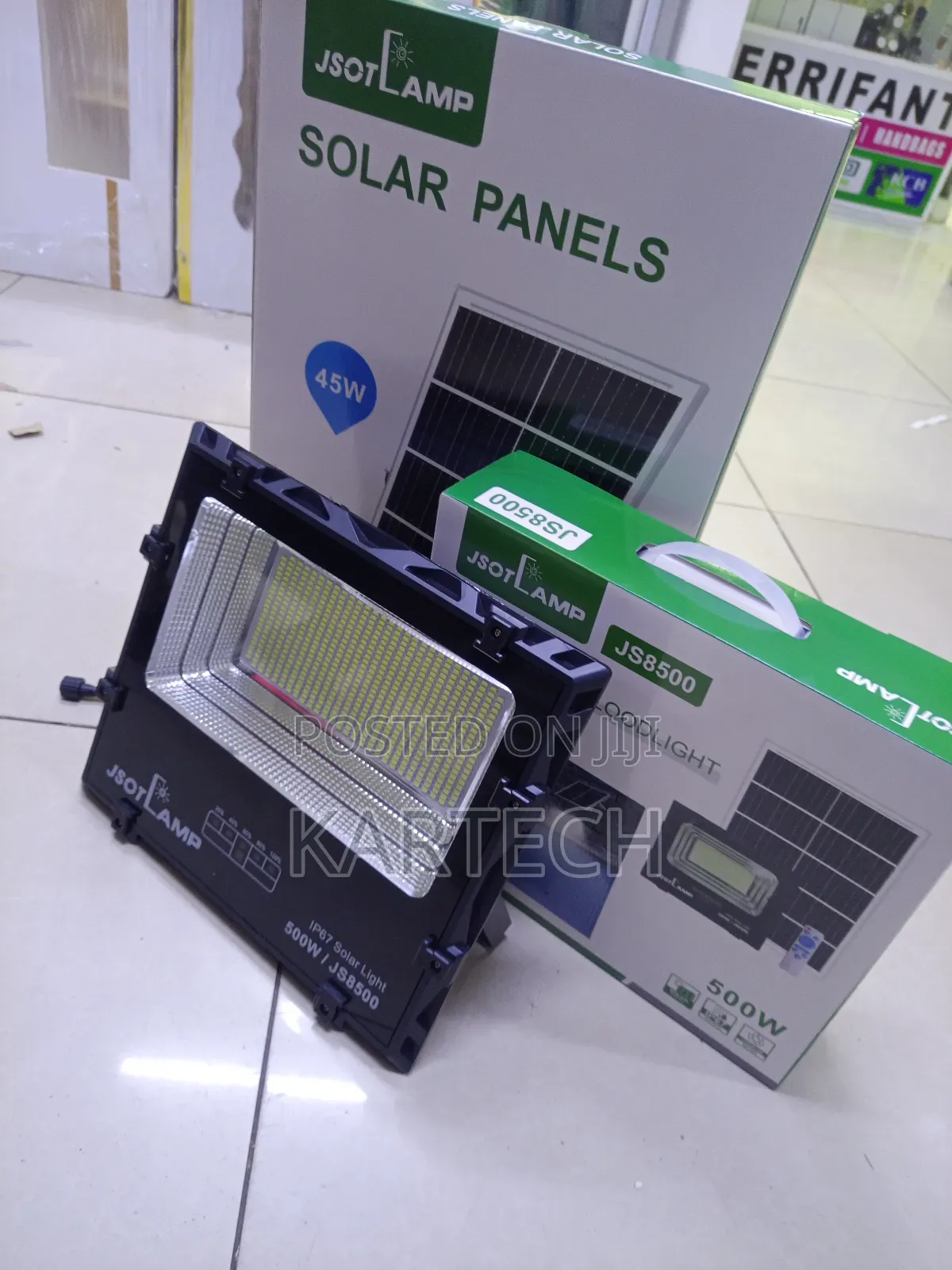 Jsot Lamp 500w Js8500 Solar Flood Light With 45w Panel Ip67 Waterproof