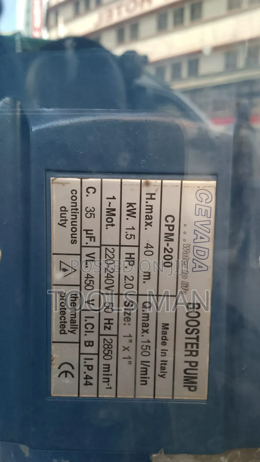 2hp Cevada Booster Pump 1.5kw 40m.