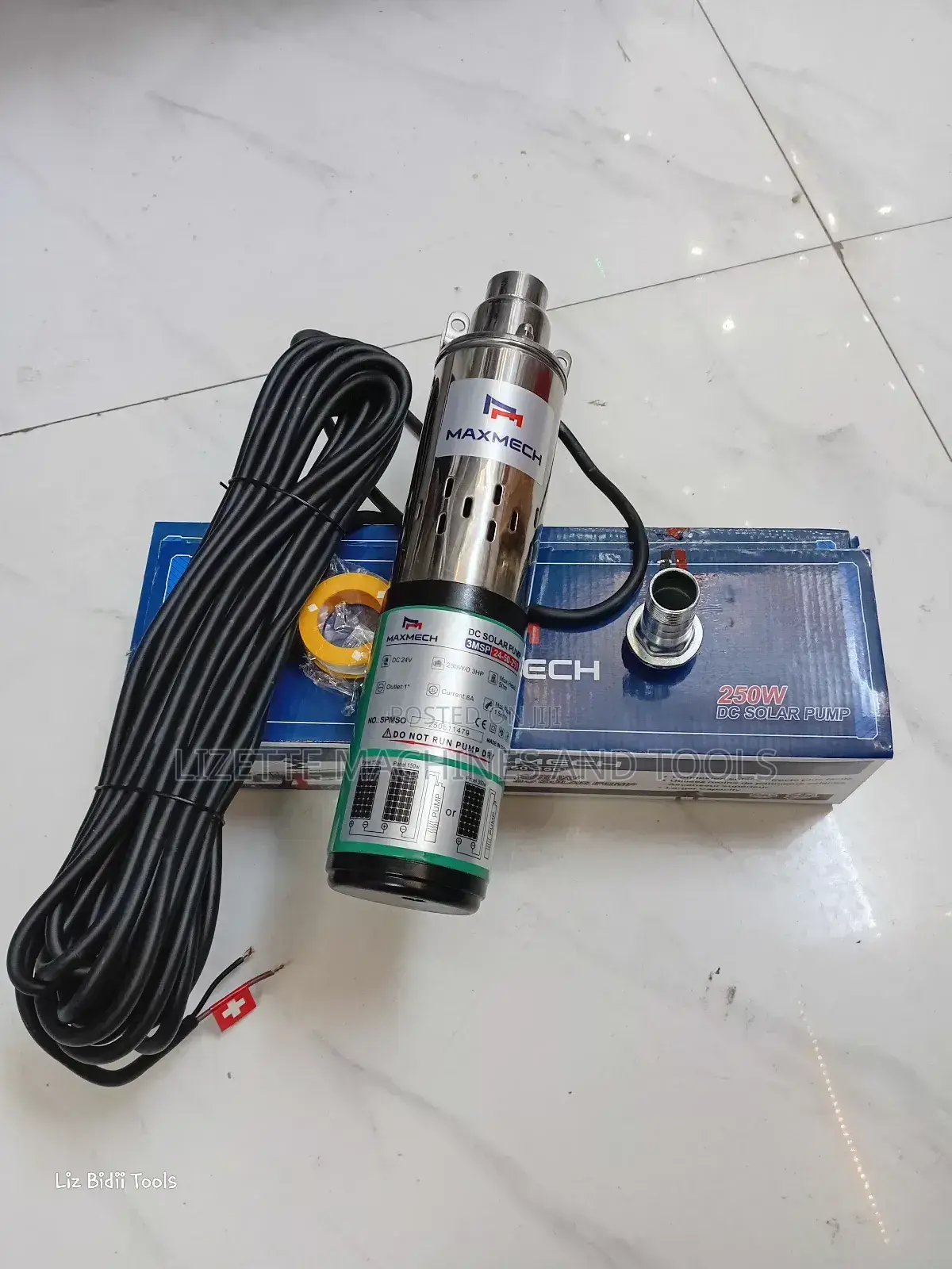 Maxmech 50m Head Solar Submersible Pump 250w