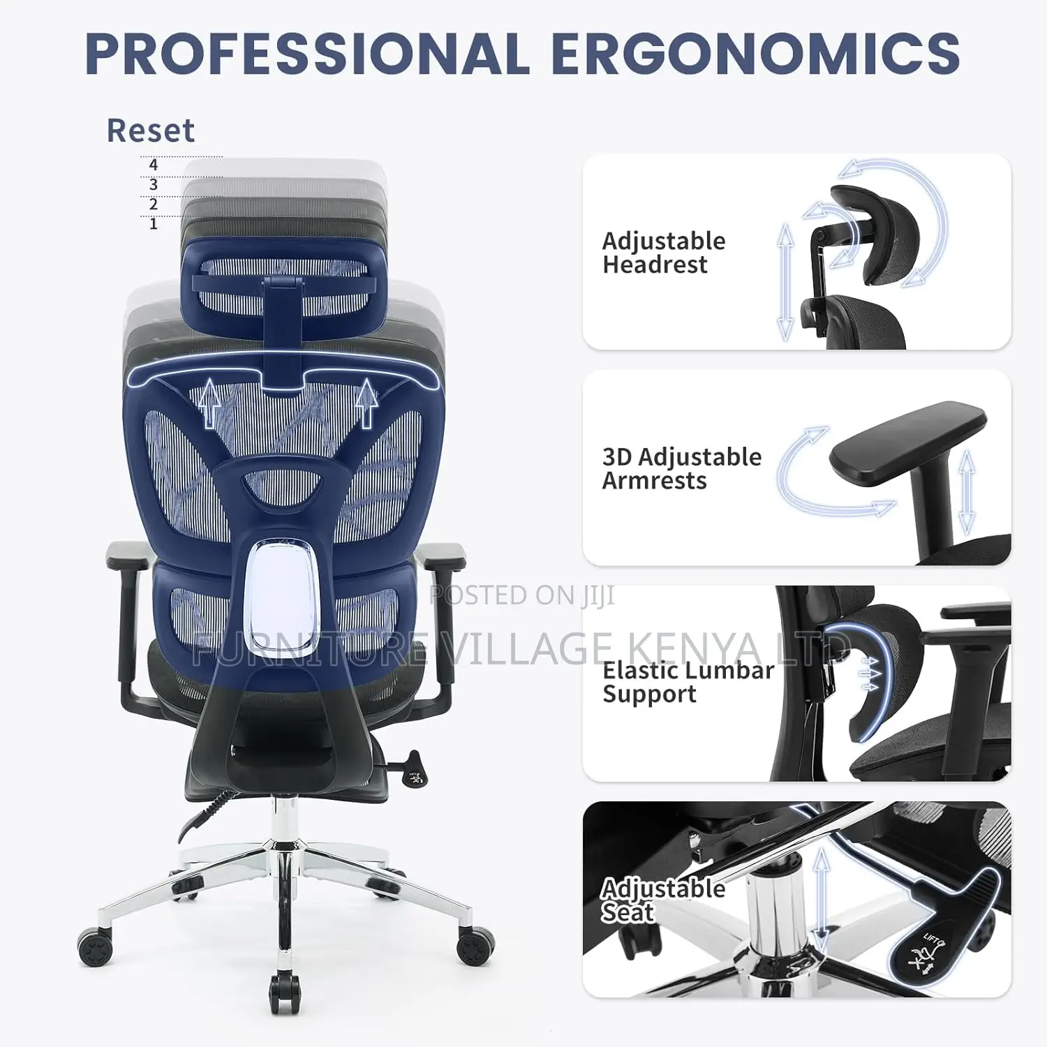 Home Ergonomic Office Chair| High Back Ergonomic Desk Chair