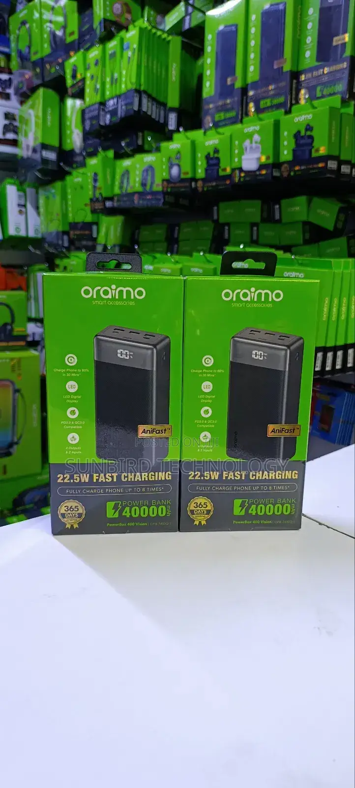 Oraimo 40,000mah Powerbank Powerbox 400 Vision Opb-7400q