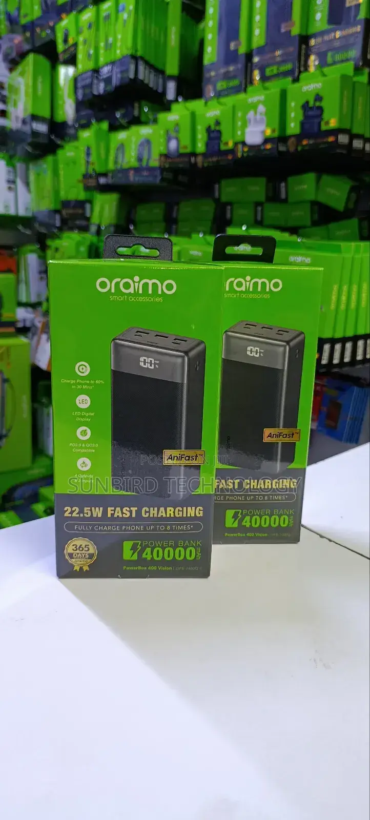 Oraimo 40,000mah Powerbank Powerbox 400 Vision Opb-7400q