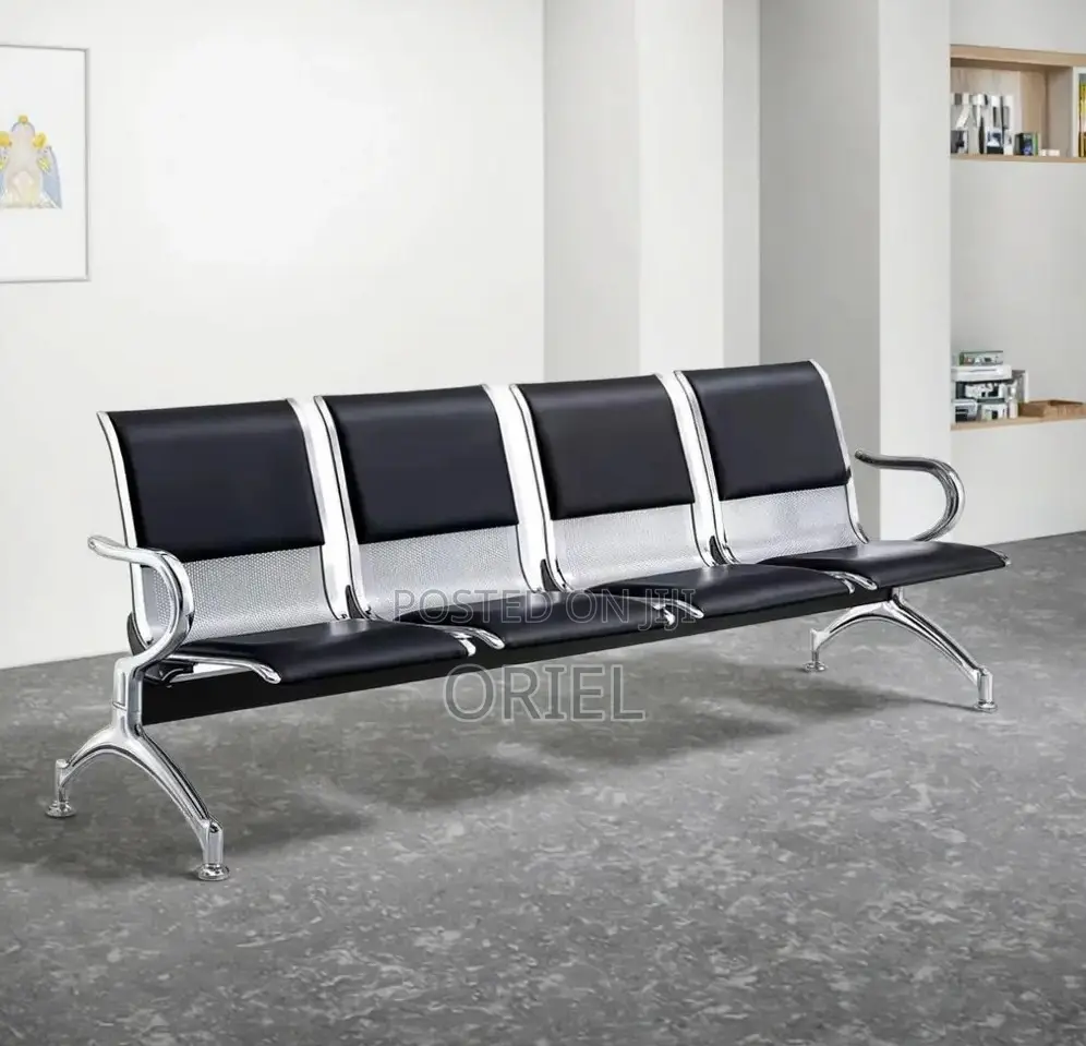 Office Benches; Sturdy 4-Link Office Waiting Room Chairs