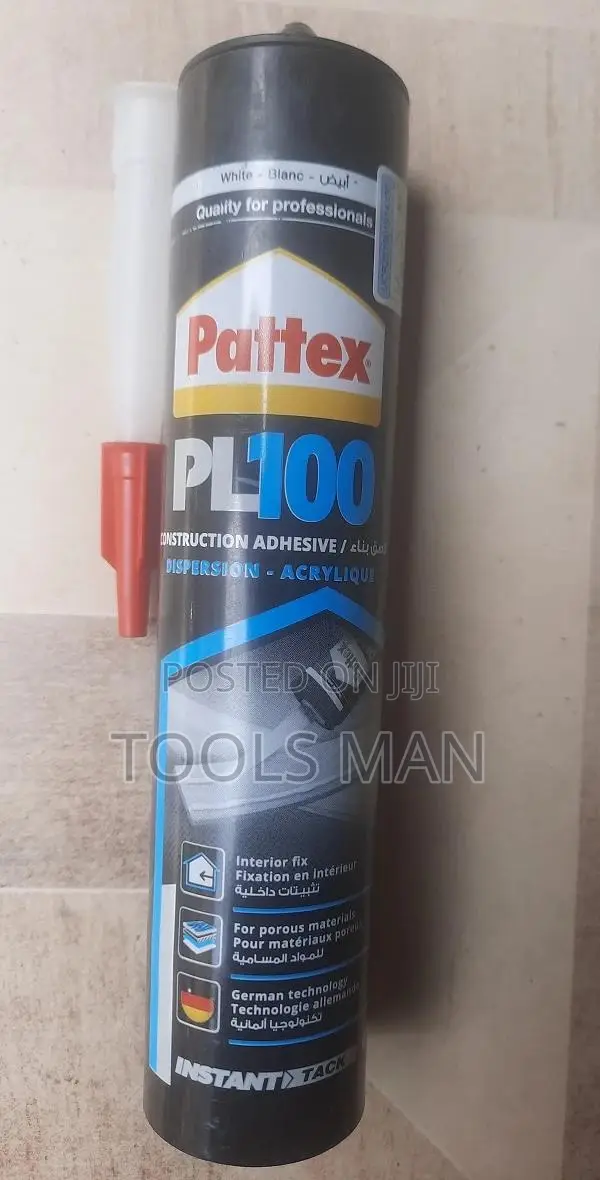 Pattex Pl100 White Interior Instant Tack Construction Adhesive.Pl-100